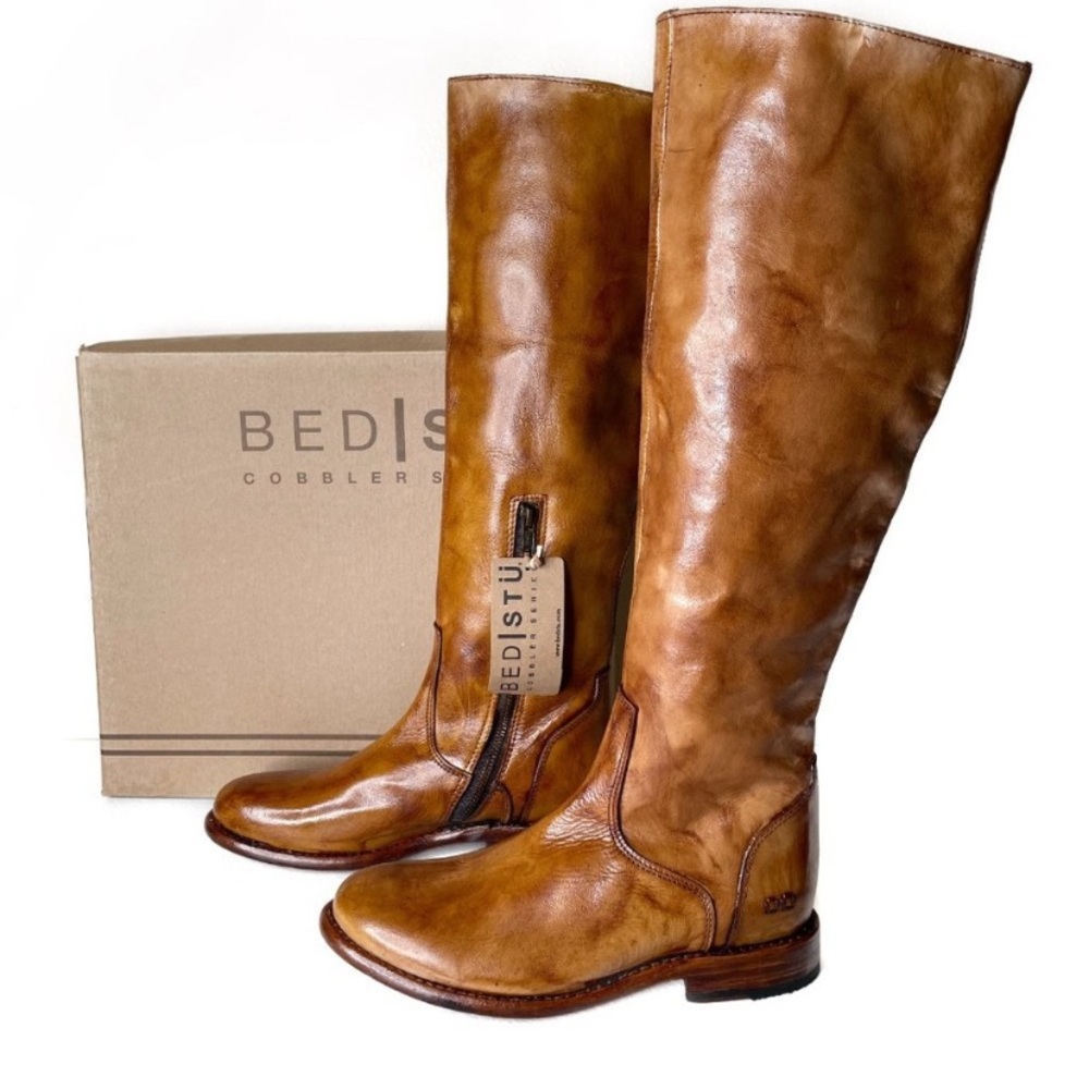 🔥NWT BED|STU Tess Windsor Tan Glaze Riding Boots Size 8.5 - Picture 6 of 13